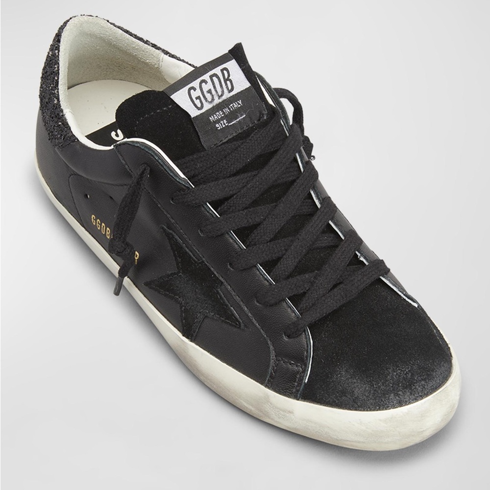Golden Goose Black Star-Accent Sneakers